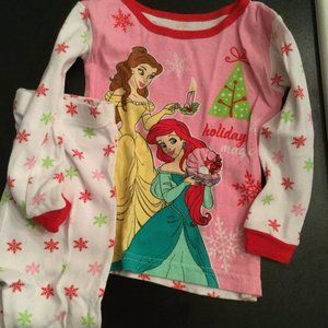 *3/$10* Disney Princess Christmas 18 mo. Pajamas